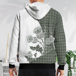 Scottish Craig Clan Badge Tartan White Thistle Hoodie - Tartan Plaid Hoodies Scottish Plaid Tartan Plaid - ScotsTee - scotstee.com