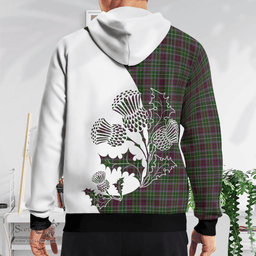 Scottish Crosbie Clan Badge Tartan White Thistle Hoodie - Tartan Plaid Hoodies Scottish Plaid Tartan Plaid - ScotsTee - scotstee.com