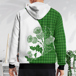 Scottish Blane Clan Badge Tartan White Thistle Hoodie - Tartan Plaid Hoodies Scottish Plaid Tartan Plaid - ScotsTee - scotstee.com