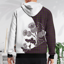 Scottish Macdonald Donald Clan Badge Tartan White Thistle Hoodie - Tartan Plaid Hoodies Scottish Plaid Tartan Plaid - ScotsTee - scotstee.com