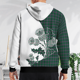 Scottish Byres Clan Badge Tartan White Thistle Hoodie - Tartan Plaid Hoodies Scottish Plaid Tartan Plaid - ScotsTee - scotstee.com