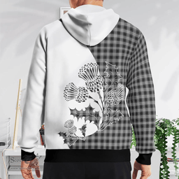 Scottish Glen Clan Badge Tartan White Thistle Hoodie - Tartan Plaid Hoodies Scottish Plaid Tartan Plaid - ScotsTee - scotstee.com