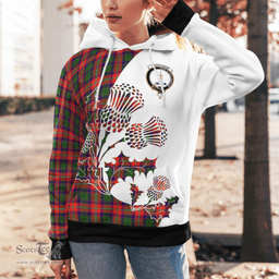 Scottish Charteris Earls Of Wemyss Clan Badge Tartan White Thistle Hoodie - Tartan Plaid Hoodies Scottish Plaid Tartan Plaid - ScotsTee - scotstee.com