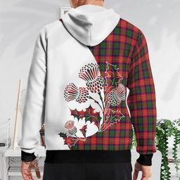 Scottish Charteris Earls Of Wemyss Clan Badge Tartan White Thistle Hoodie - Tartan Plaid Hoodies Scottish Plaid Tartan Plaid - ScotsTee - scotstee.com