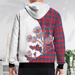 Scottish Galloway Clan Badge Tartan White Thistle Hoodie - Tartan Plaid Hoodies Scottish Plaid Tartan Plaid - ScotsTee - scotstee.com