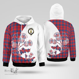 Scottish Galloway Clan Badge Tartan White Thistle Hoodie - Tartan Plaid Hoodies Scottish Plaid Tartan Plaid - ScotsTee - scotstee.com