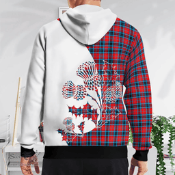 Scottish Mactavish Clan Badge Tartan White Thistle Hoodie - Tartan Plaid Hoodies Scottish Plaid Tartan Plaid - ScotsTee - scotstee.com