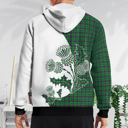 Scottish Duncan Clan Badge Tartan White Thistle Hoodie - Tartan Plaid Hoodies Scottish Plaid Tartan Plaid - ScotsTee - scotstee.com