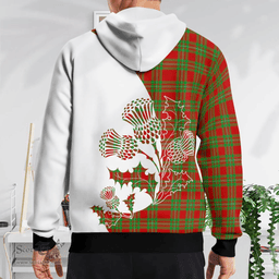 Scottish Macgregor Clan Badge Tartan White Thistle Hoodie - Tartan Plaid Hoodies Scottish Plaid Tartan Plaid - ScotsTee - scotstee.com