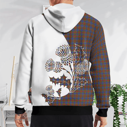 Scottish Bethune Clan Badge Tartan White Thistle Hoodie - Tartan Plaid Hoodies Scottish Plaid Tartan Plaid - ScotsTee - scotstee.com