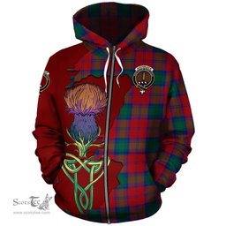 Scottish Auchinleck Clan Tartan Crest with Thistle and Scotland Map Tartan Plaid Hoodie Scottish Plaid Tartan Plaid - ScotsTee - scotstee.com