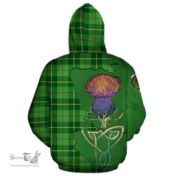 Scottish Boyle Clan Tartan Crest with Thistle and Scotland Map Tartan Plaid Hoodie Scottish Plaid Tartan Plaid - ScotsTee - scotstee.com