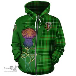 Scottish Boyle Clan Tartan Crest with Thistle and Scotland Map Tartan Plaid Hoodie Scottish Plaid Tartan Plaid - ScotsTee - scotstee.com