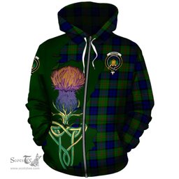 Scottish Dundas Modern Clan Tartan Crest with Thistle and Scotland Map Tartan Plaid Hoodie Scottish Plaid Tartan Plaid - ScotsTee - scotstee.com
