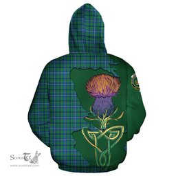 Scottish Douglas Ancient Clan Tartan Crest with Thistle and Scotland Map Tartan Plaid Hoodie Scottish Plaid Tartan Plaid - ScotsTee - scotstee.com