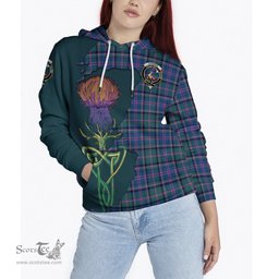 Scottish Cooper Clan Tartan Crest with Thistle and Scotland Map Tartan Plaid Hoodie Scottish Plaid Tartan Plaid - ScotsTee - scotstee.com