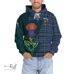 Scottish Cooper Clan Tartan Crest with Thistle and Scotland Map Tartan Plaid Hoodie Scottish Plaid Tartan Plaid - ScotsTee - scotstee.com