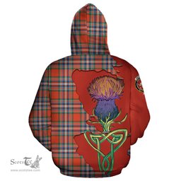Scottish MacFarlane Ancient Clan Tartan Crest with Thistle and Scotland Map Tartan Plaid Hoodie Scottish Plaid Tartan Plaid - ScotsTee - scotstee.com