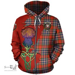 Scottish MacFarlane Ancient Clan Tartan Crest with Thistle and Scotland Map Tartan Plaid Hoodie Scottish Plaid Tartan Plaid - ScotsTee - scotstee.com