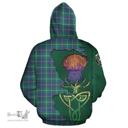 Scottish Inglis Ancient Clan Tartan Crest with Thistle and Scotland Map Tartan Plaid Hoodie Scottish Plaid Tartan Plaid - ScotsTee - scotstee.com