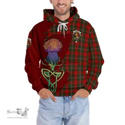 Scottish MacGregor Clan Tartan Crest with Thistle and Scotland Map Tartan Plaid Hoodie Scottish Plaid Tartan Plaid - ScotsTee - scotstee.com