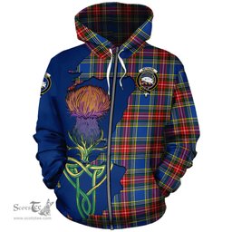 Scottish Bethune Clan Tartan Crest with Thistle and Scotland Map Tartan Plaid Hoodie Scottish Plaid Tartan Plaid - ScotsTee - scotstee.com