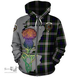 Scottish Blair Dress Clan Tartan Crest with Thistle and Scotland Map Tartan Plaid Hoodie Scottish Plaid Tartan Plaid - ScotsTee - scotstee.com