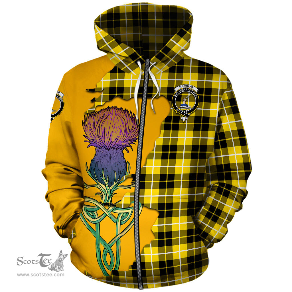 Scottish Barclay Dress Modern Clan Tartan Crest with Thistle and Scotland Map Tartan Plaid Hoodie Scottish Plaid Tartan Plaid - ScotsTee - scotstee.com