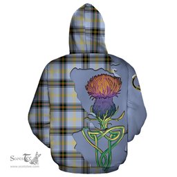 Scottish Bell Clan Tartan Crest with Thistle and Scotland Map Tartan Plaid Hoodie Scottish Plaid Tartan Plaid - ScotsTee - scotstee.com