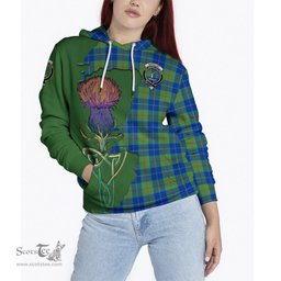 Scottish Barclay Hunting Ancient Clan Tartan Crest with Thistle and Scotland Map Tartan Plaid Hoodie Scottish Plaid Tartan Plaid - ScotsTee - scotstee.com