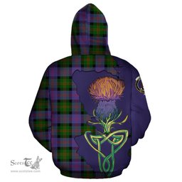 Scottish Blair Modern Clan Tartan Crest with Thistle and Scotland Map Tartan Plaid Hoodie Scottish Plaid Tartan Plaid - ScotsTee - scotstee.com
