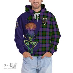 Scottish Blair Modern Clan Tartan Crest with Thistle and Scotland Map Tartan Plaid Hoodie Scottish Plaid Tartan Plaid - ScotsTee - scotstee.com
