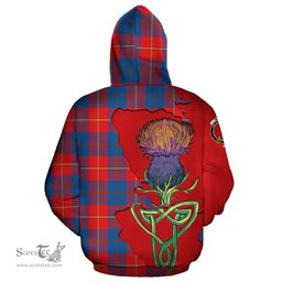 Scottish Blane Clan Tartan Crest with Thistle and Scotland Map Tartan Plaid Hoodie Scottish Plaid Tartan Plaid - ScotsTee - scotstee.com