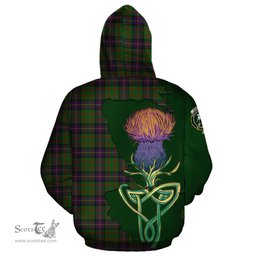 Scottish Cochrane Clan Tartan Crest with Thistle and Scotland Map Tartan Plaid Hoodie Scottish Plaid Tartan Plaid - ScotsTee - scotstee.com