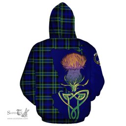Scottish Arbuthnot Modern Clan Tartan Crest with Thistle and Scotland Map Tartan Plaid Hoodie Scottish Plaid Tartan Plaid - ScotsTee - scotstee.com