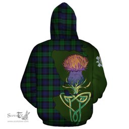 Scottish Black Watch Clan Tartan Crest with Thistle and Scotland Map Tartan Plaid Hoodie Scottish Plaid Tartan Plaid - ScotsTee - scotstee.com