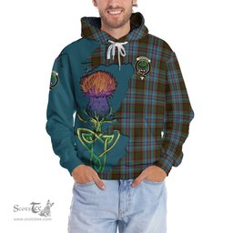 Scottish Anderson Clan Tartan Crest with Thistle and Scotland Map Tartan Plaid Hoodie Scottish Plaid Tartan Plaid - ScotsTee - scotstee.com