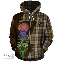 Scottish Baillie Dress Clan Tartan Crest with Thistle and Scotland Map Tartan Plaid Hoodie Scottish Plaid Tartan Plaid - ScotsTee - scotstee.com