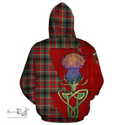 Scottish Anderson of Arbrake Clan Tartan Crest with Thistle and Scotland Map Tartan Plaid Hoodie Scottish Plaid Tartan Plaid - ScotsTee - scotstee.com