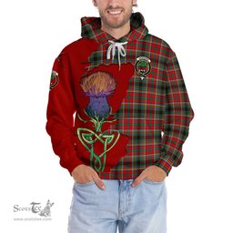 Scottish Anderson of Arbrake Clan Tartan Crest with Thistle and Scotland Map Tartan Plaid Hoodie Scottish Plaid Tartan Plaid - ScotsTee - scotstee.com
