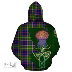 Scottish Arnott Clan Tartan Crest with Thistle and Scotland Map Tartan Plaid Hoodie Scottish Plaid Tartan Plaid - ScotsTee - scotstee.com