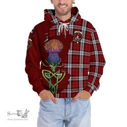 Scottish Brodie Dress Clan Tartan Crest with Thistle and Scotland Map Tartan Plaid Hoodie Scottish Plaid Tartan Plaid - ScotsTee - scotstee.com