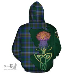 Scottish Cockburn Ancient Clan Tartan Crest with Thistle and Scotland Map Tartan Plaid Hoodie Scottish Plaid Tartan Plaid - ScotsTee - scotstee.com