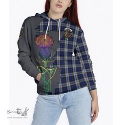 Scottish Baird Dress Clan Tartan Crest with Thistle and Scotland Map Tartan Plaid Hoodie Scottish Plaid Tartan Plaid - ScotsTee - scotstee.com