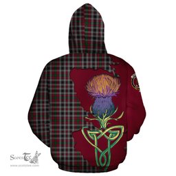 Scottish Borthwick Clan Tartan Crest with Thistle and Scotland Map Tartan Plaid Hoodie Scottish Plaid Tartan Plaid - ScotsTee - scotstee.com