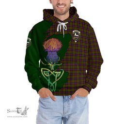 Scottish Cochrane Modern Clan Tartan Crest with Thistle and Scotland Map Tartan Plaid Hoodie Scottish Plaid Tartan Plaid - ScotsTee - scotstee.com