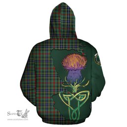 Scottish Bisset Clan Tartan Crest with Thistle and Scotland Map Tartan Plaid Hoodie Scottish Plaid Tartan Plaid - ScotsTee - scotstee.com