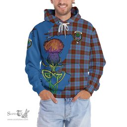 Scottish Anderson Modern Clan Tartan Crest with Thistle and Scotland Map Tartan Plaid Hoodie Scottish Plaid Tartan Plaid - ScotsTee - scotstee.com