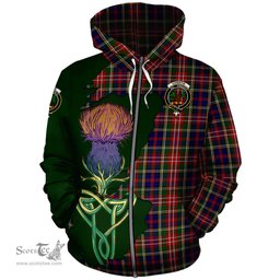 Scottish Christie Clan Tartan Crest with Thistle and Scotland Map Tartan Plaid Hoodie Scottish Plaid Tartan Plaid - ScotsTee - scotstee.com