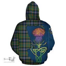 Scottish Cochrane Ancient Clan Tartan Crest with Thistle and Scotland Map Tartan Plaid Hoodie Scottish Plaid Tartan Plaid - ScotsTee - scotstee.com